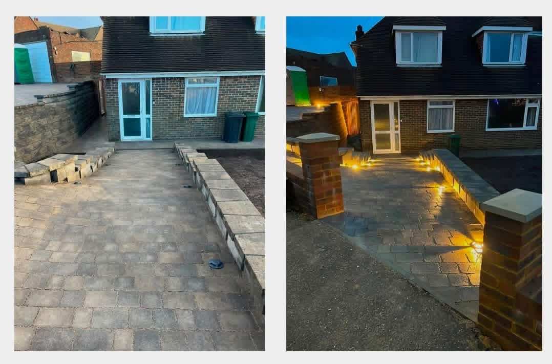 Block-paved driveway transformation