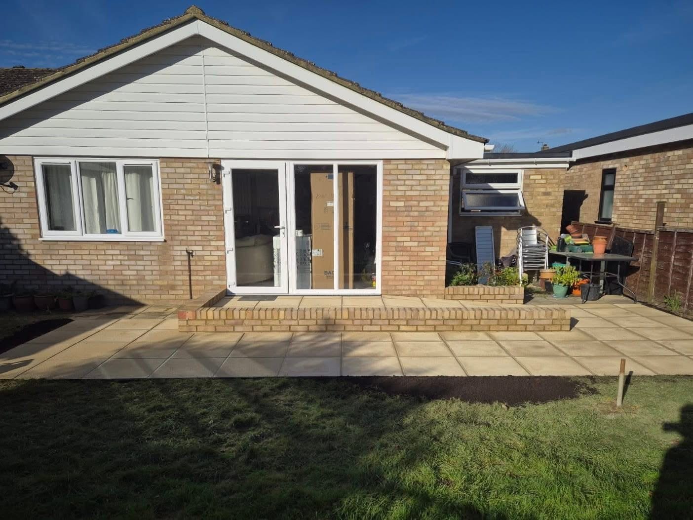 Rear patio & landscaping